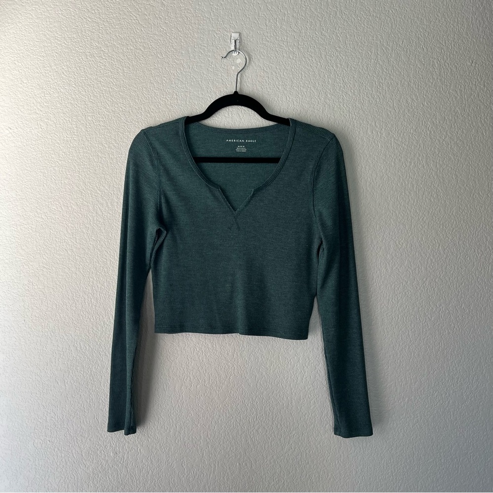 ❌SOLD!❌ AE Cropped Waffle Long Sleeve